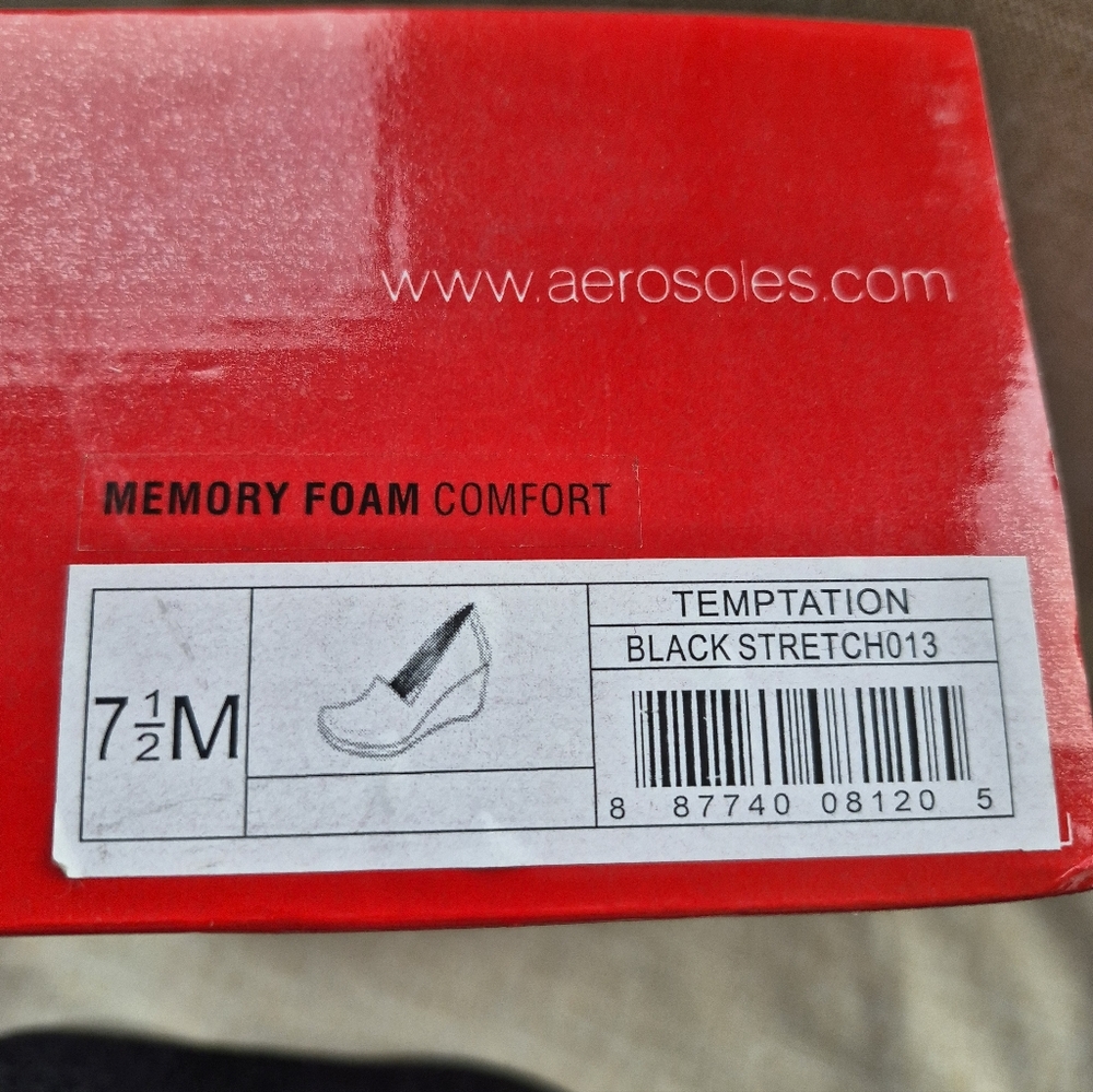 AEROSOLES Black with Grey Flecks Fabric Temptation Shoes 7.5 M NIB - Picture 3 of 7